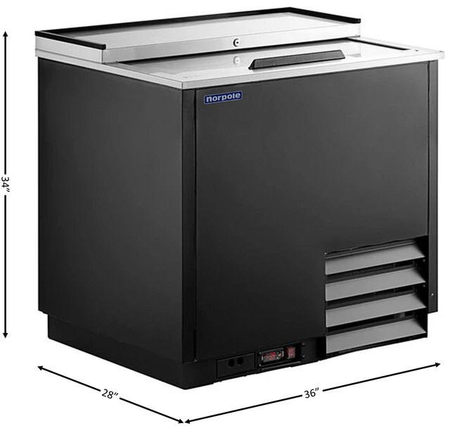 Alt view image 4 of 4 - Commercial 36 in. 9.2 cu. ft. Glass Froster in Black
