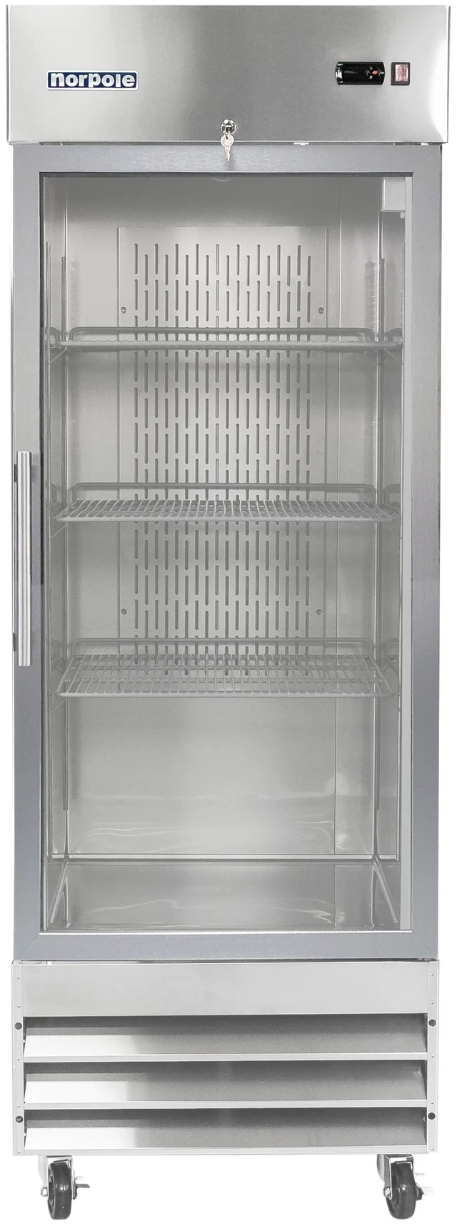 Main image of Commercial 29 in. 23 cu. ft. Single Glass Door Refrigerator in Stainless Steel