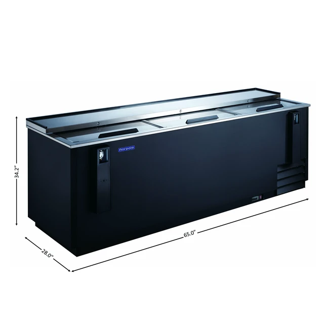 Alt view image 4 of 5 - Commercial 95 in. 16 cu. ft. Bottle Cooler in Black