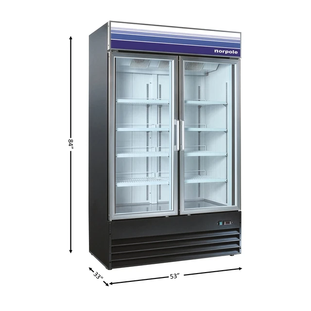 Alt view image 5 of 5 - Commercial 45 cu. ft. Frost Free Upright Merchandiser Freezer in Black