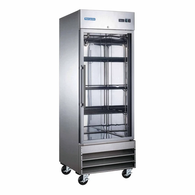 Alt view image 2 of 4 - Commercial 29 in. 23 cu. ft. Frost Free Upright Freezer Reach-In Stainless Steel Door