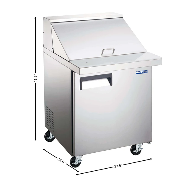 Alt view image 4 of 4 - Commercial 27 in. 6 cu. ft. Mega Top Prep Table Refrigerator in Stainless