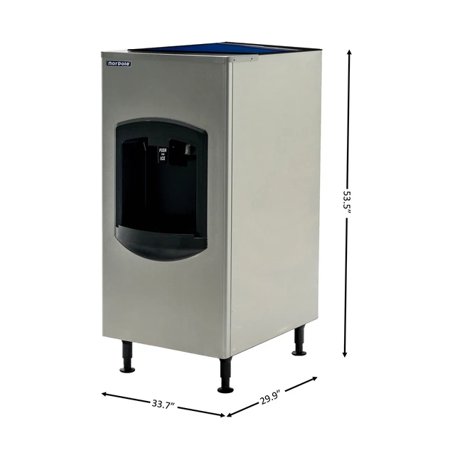 Alt view image 4 of 4 - Commercial 500 lb. Freestanding Ice Dispensing Bin in Stainless Steel