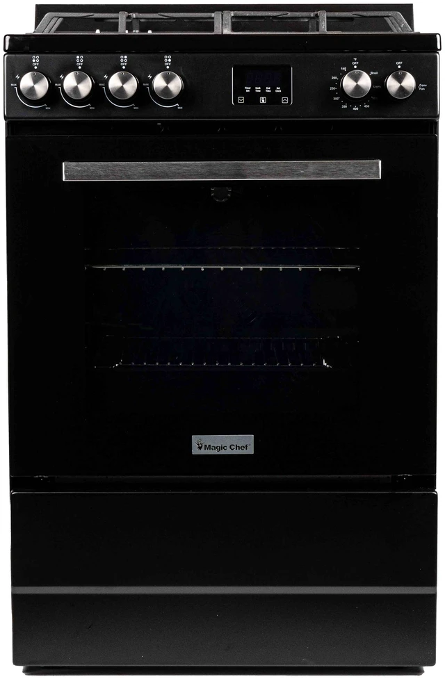 Main image of 24 in. 4-Burner Freestanding Gas Range in Black