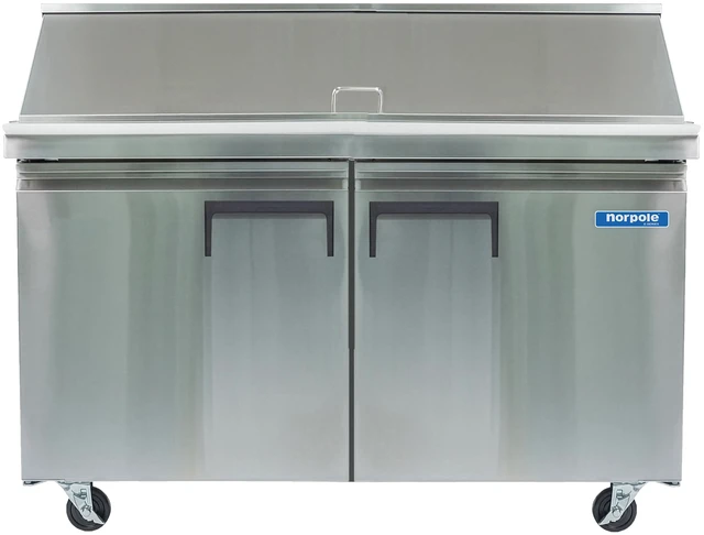 Main image of Commercial 47 in. 9.5 cu. ft. 2-Door Mega Top Prep Refrigerator Stainless