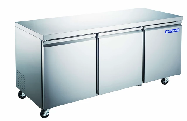 Alt view image 2 of 4 - Commercial 72 in. 18.9 cu. ft. Under Counter Refrigerator in Stainless Steel