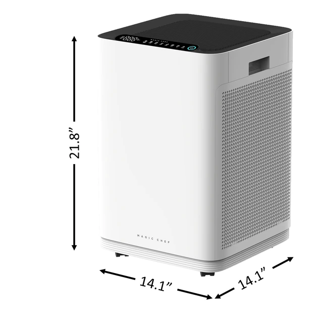 Alt view image 4 of 6 - 1937 Sq. Ft. Dual HEPA Filter Air Purifier, in White