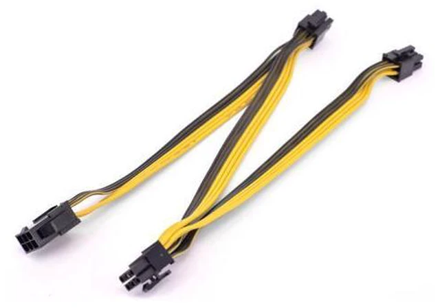 Alt view image 4 of 5 - PCIe GPU 6pin Port Multiplier PCIe Graphics card 6 Pin 1 to 3 ways Power supply Extension Cable Female to Male 18AWG