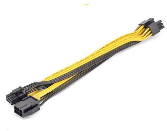 Alt view image 5 of 5 - PCIe GPU 6pin Port Multiplier PCIe Graphics card 6 Pin 1 to 3 ways Power supply Extension Cable Female to Male 18AWG