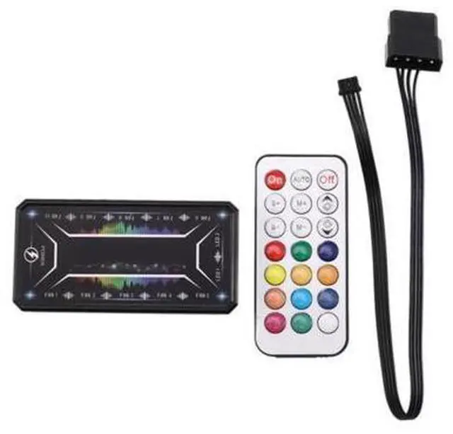 Main image of Computer PC Case Fan Control Board RGB Fan Remote Control Switch Colors Control Panel Can Insert 10 RGB Fans(1 Controller)