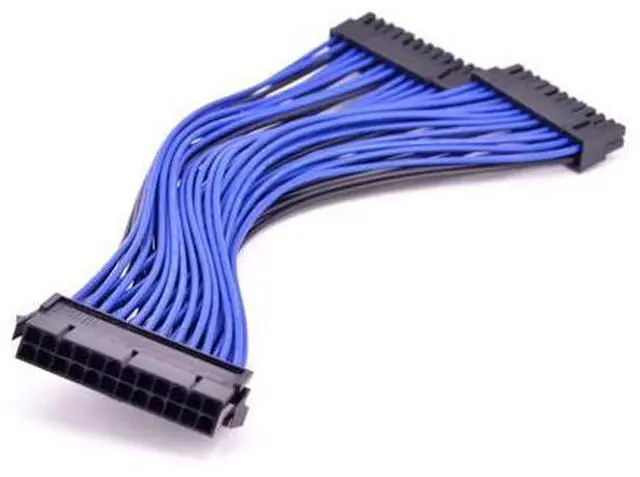 Main image of 24Pin 1 to 2 Power Supply Extension Cable ATX 24 Pin Male to Female Power Port Cable 20+4 Pin Desktop Internal PSU cable