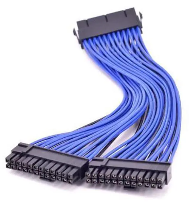 Main image of 24Pin ATX Power Supply Extension Cable 24 Pin 1 to 2 Male to Female Power Port Cable 20+4 Pin Desktop Internal PSU cable