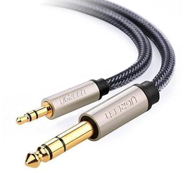 Main image of UGREEN 6.35mm 1/4" Male to 3.5mm 1/8" Male TRS Stereo Audio Cable with Zinc Alloy Housing and Nylon Braid for iPod, Laptop,Home Theater Devices, and Amplifiers(6ft)