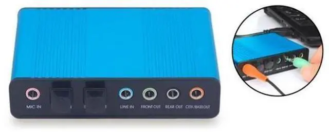 Alt view image 3 of 4 - External USB 2.0 Sound Card 6 Channel S PDIF 5.1 Optical Audio Surround Sound Card Converter for PC Laptop