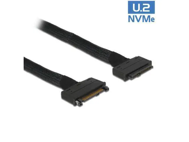 Alt view image 3 of 5 - 50cm U.2 U2 SFF-8639 NVME PCIe SSD Cable Male to Female 68pin Extension Cable