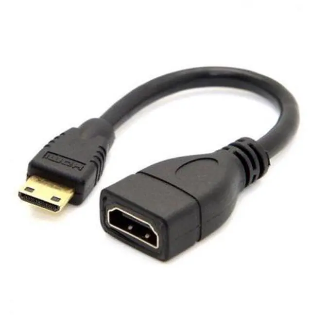 Alt view image 4 of 7 - HKCY HD-059 Type C MINI HDMI Male to HDMI Female Extension for DV MP4 Camera DC DV