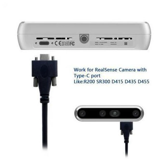 Alt view image 6 of 7 - USB 3.1 Type-C Dual Screw Locking to Standard USB3.0 Data Cable 1.2m 2m 3m Panel Mount Type