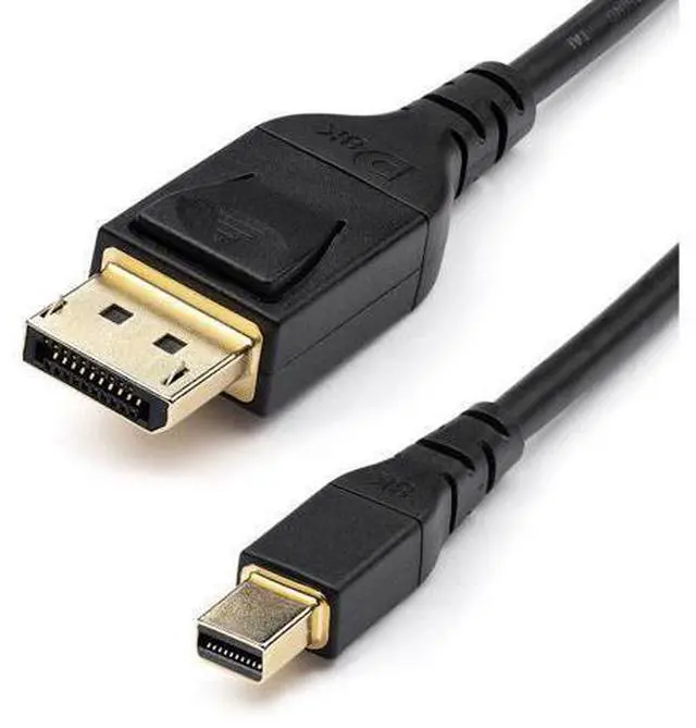Alt view image 5 of 6 - 6ft (2m) VESA Certified Mini DisplayPort to DisplayPort 1.4 Cable - 8K 60Hz HBR3 HDR - Super UHD mDP to DP 1.4 Cord - Slim (34 AWG) Ultra HD 4K 120Hz - Monitor/Video Cable (DP14MDPMM2MB)