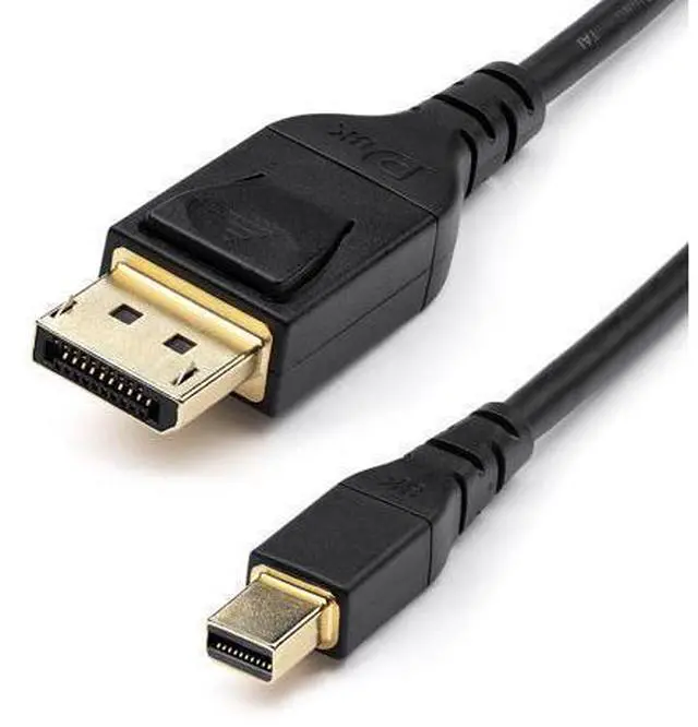 Alt view image 6 of 6 - 6ft (2m) VESA Certified Mini DisplayPort to DisplayPort 1.4 Cable - 8K 60Hz HBR3 HDR - Super UHD mDP to DP 1.4 Cord - Slim (34 AWG) Ultra HD 4K 120Hz - Monitor/Video Cable (DP14MDPMM2MB)