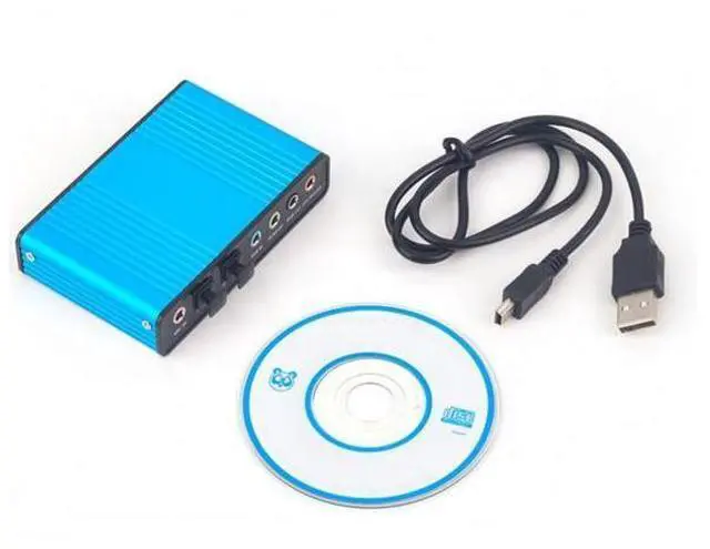 Alt view image 4 of 4 - External USB 2.0 Sound Card 6 Channel S PDIF 5.1 Optical Audio Surround Sound Card Converter for PC Laptop