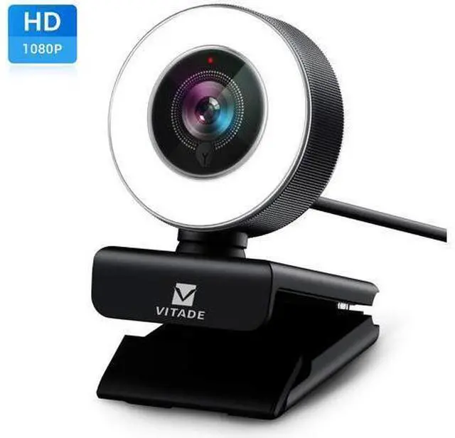 Main image of PC Webcam for Streaming HD 1080P, Vitade 960A USB Pro Computer Web Camera Video Cam for Mac Windows Laptop Conferencing Gaming with Microphone & Ring Light