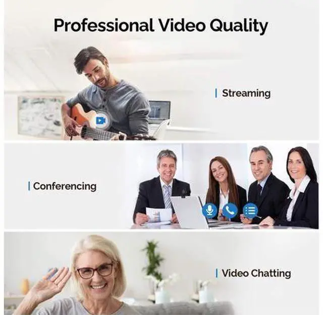 Alt view image 5 of 7 - PC Webcam for Streaming HD 1080P, Vitade 960A USB Pro Computer Web Camera Video Cam for Mac Windows Laptop Conferencing Gaming with Microphone & Ring Light