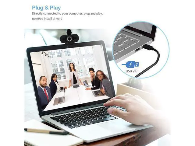 Alt view image 7 of 7 - New USB HD 1080P Computer Camera With Lens Dust Cover Webcam For Webcast Video Conference