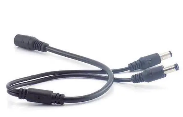 Alt view image 4 of 6 - 12v DC 1 Female To 2 Male Connectors Splitter Plug Cable 5.5mmX2.1mm Dc Power Plug Cable for Cctv Camera Surveillance L19