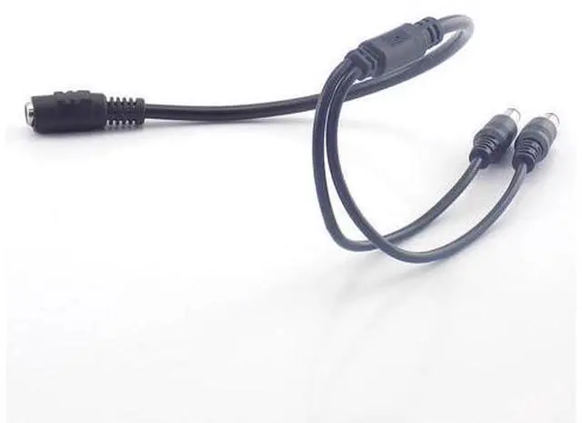 Alt view image 5 of 6 - 12v DC 1 Female To 2 Male Connectors Splitter Plug Cable 5.5mmX2.1mm Dc Power Plug Cable for Cctv Camera Surveillance L19