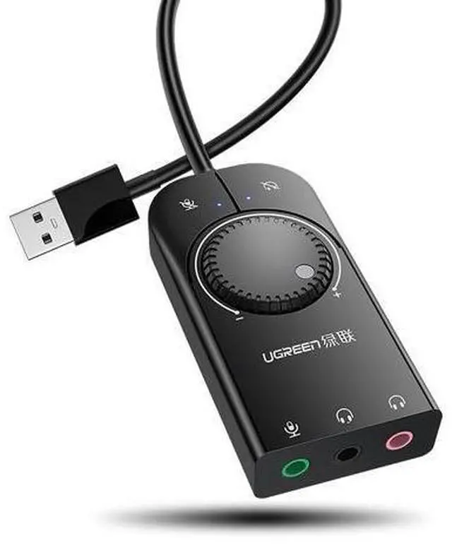 Main image of Ugreen USB Audio Interface 3.5mm Microphone Audio Adapter Soundcard External Sound Card for Laptop PS4 Headset - OEM