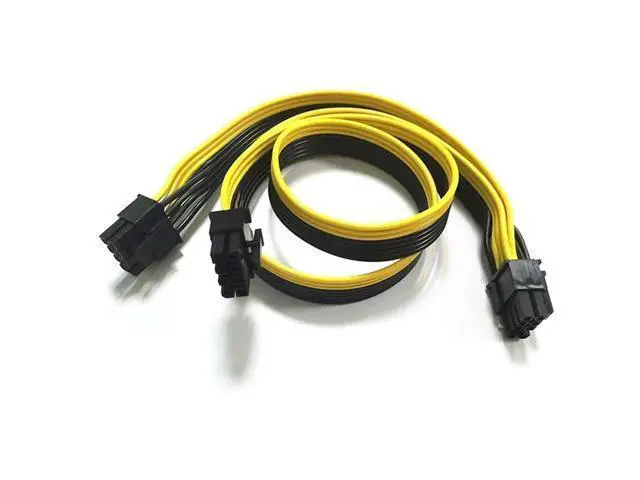 Alt view image 2 of 2 - FOR PCI-E 8 Pin Male to Dual 8 Pin (6+2) Male PCI Express Power Adapter Cable for Modular Power Supply Cable 60cm+20cm