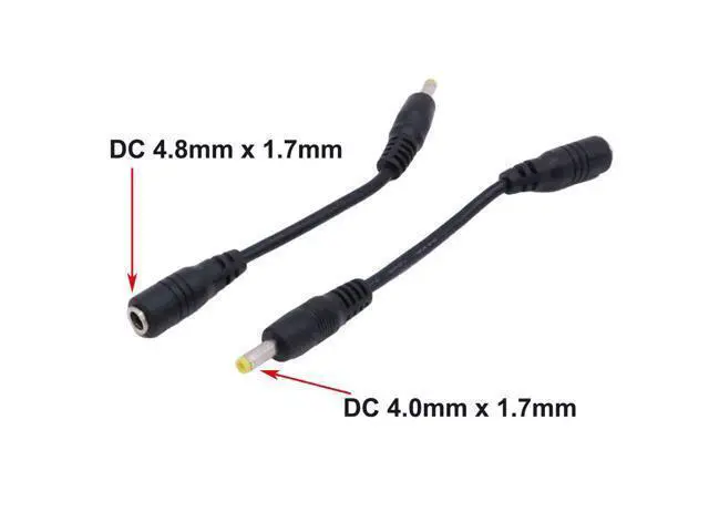 Alt view image 3 of 4 - 1Pc CCTV DC Power Plug 4.0mm x 1.7mm Male To 4.8mm x 1.7mm Female Jack Extension Connector Cable Cord