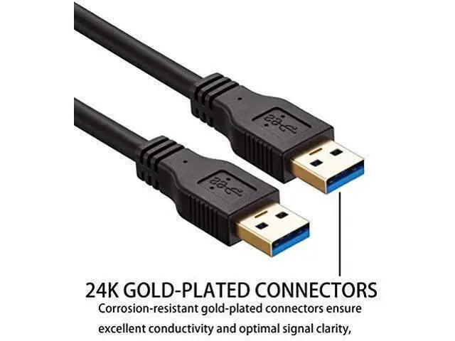 Alt view image 5 of 6 - USB to USB Cable Male to Male 20 ft Long USB 3.0 Cable A to A for Data Transfer Hard Drive Enclosures Printer Modem Cameras