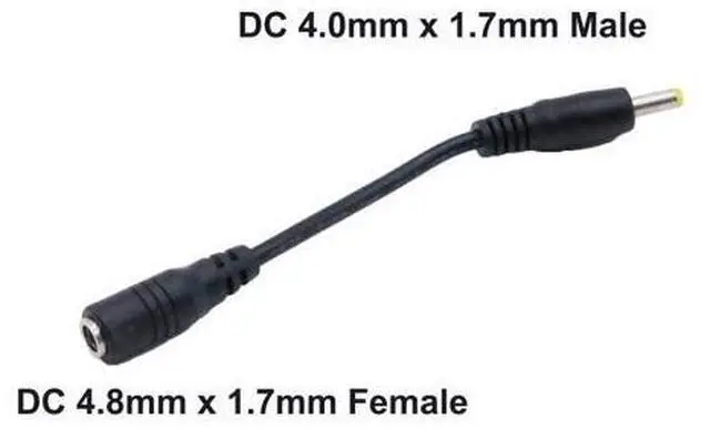 Main image of 1Pc CCTV DC Power Plug 4.0mm x 1.7mm Male To 4.8mm x 1.7mm Female Jack Extension Connector Cable Cord