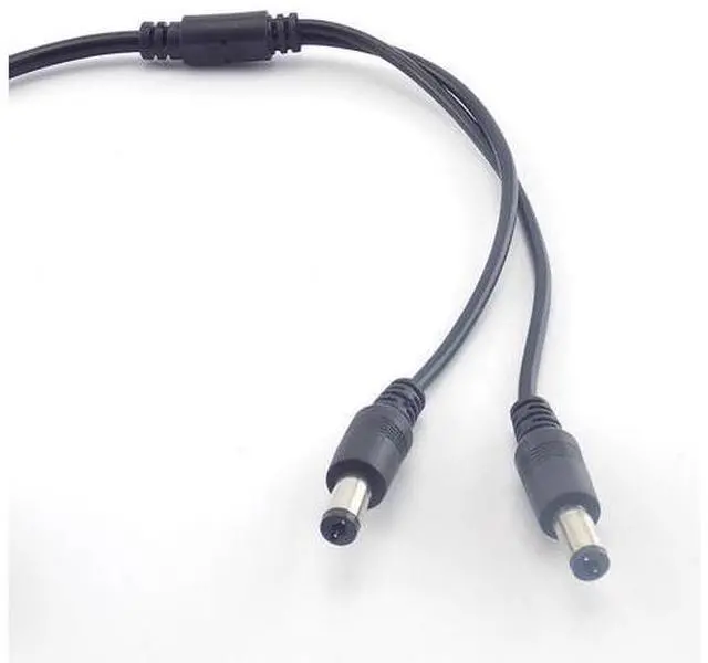 Alt view image 3 of 6 - 12v DC 1 Female To 2 Male Connectors Splitter Plug Cable 5.5mmX2.1mm Dc Power Plug Cable for Cctv Camera Surveillance L19