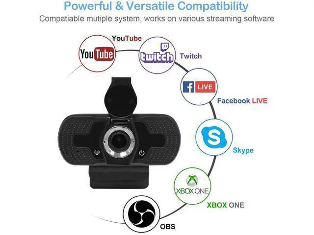 Alt view image 5 of 7 - New USB HD 1080P Computer Camera With Lens Dust Cover Webcam For Webcast Video Conference