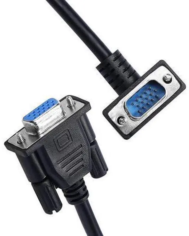 Alt view image 2 of 7 - 90 Degree VGA Cable Down Angle VGA Male to VGA Female Cable 1080P Full HD Computer Monitor Cable 0.5M (Down)