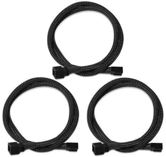 Main image of 4 Pin PWM Fan Extension Cable,TeamProfitcom PC Fan Power Braided Sleeved Extension Cable Adapter Case 4-Pin Cooling Fans Cable 24 inches (3 Pack)