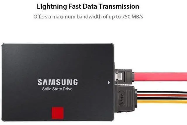 Alt view image 4 of 6 - SATA Cable Inateck SATA Data Cable and SATA Power Splitter Cable ST1003