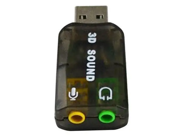 Alt view image 6 of 6 - 5.1-Channel w/3.5mm Sound Card External USB Sound Card Audio Card Adapter Computer Stereo Mic Audio USB Converter For PC