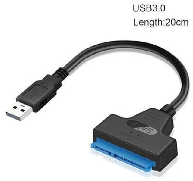 Main image of 22 Pin USB 3.0 Sata Cable for 2.5-inch SSD SATA 3 Cable Sata to USB 3.0 Adapter Up to 6 Gbps Support for External HDD Hard Drive