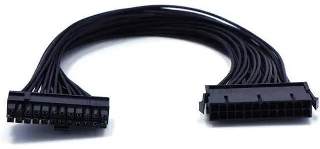 Alt view image 2 of 6 - ATX 24 Pin Motherboard Power Extension Cable 12.6 Inches / 32cm Internal PC PSU ATX 24 Pin Male to 24 Pin Female Extension Power Cable