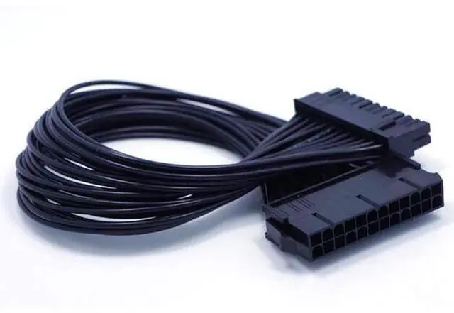 Alt view image 3 of 6 - ATX 24 Pin Motherboard Power Extension Cable 12.6 Inches / 32cm Internal PC PSU ATX 24 Pin Male to 24 Pin Female Extension Power Cable