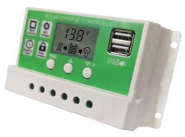 Alt view image 2 of 4 - 30A 12V 24V Solar Charge Controller Lithium Battery LCD Display USB Charged Solar Panel Charger