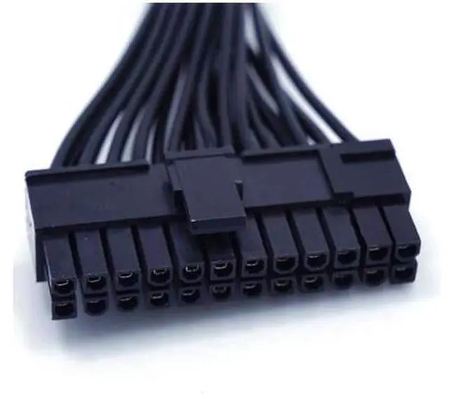 Alt view image 4 of 6 - ATX 24 Pin Motherboard Power Extension Cable 12.6 Inches / 32cm Internal PC PSU ATX 24 Pin Male to 24 Pin Female Extension Power Cable