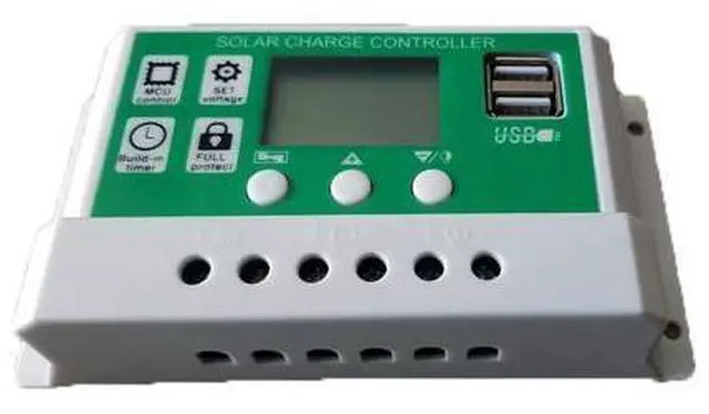 Alt view image 3 of 4 - 30A 12V 24V Solar Charge Controller Lithium Battery LCD Display USB Charged Solar Panel Charger