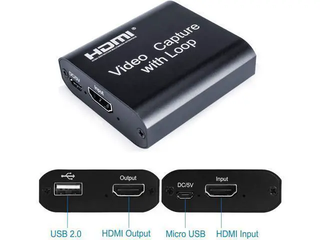 Alt view image 2 of 7 - Audio Video Capture Cards, 1080P 60FPS Game Video Capture Card Device, Live Stream and Record for Switch/X-1/360/ PS4/3/Wii U/Wins/Linux/Mac