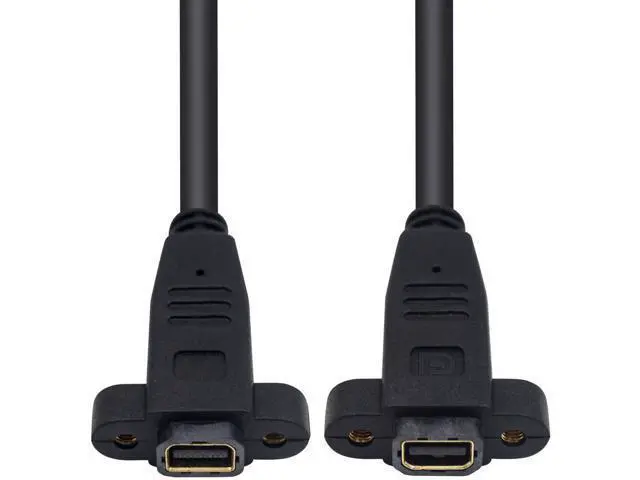 Alt view image 3 of 6 - Mini Displayport Female to Mini Displayport Female Panel Mount 4k Mini Dispalyport Cable 30cm Not for Thunderbolt 3
