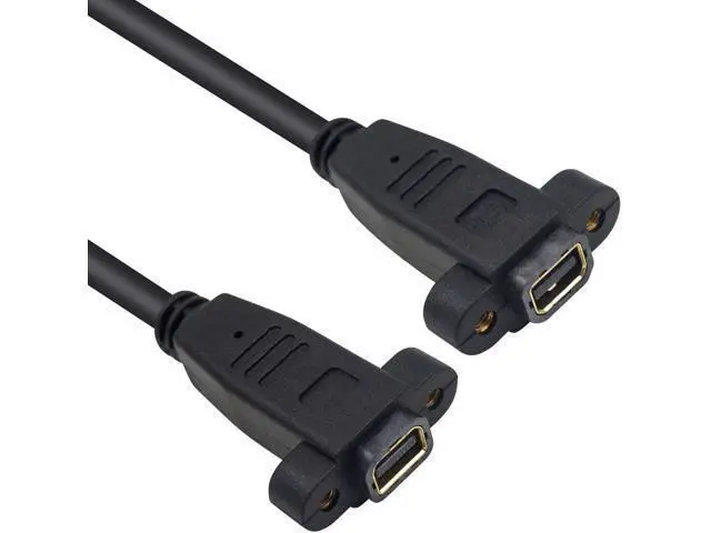 Alt view image 2 of 6 - Mini Displayport Female to Mini Displayport Female Panel Mount 4k Mini Dispalyport Cable 30cm Not for Thunderbolt 3