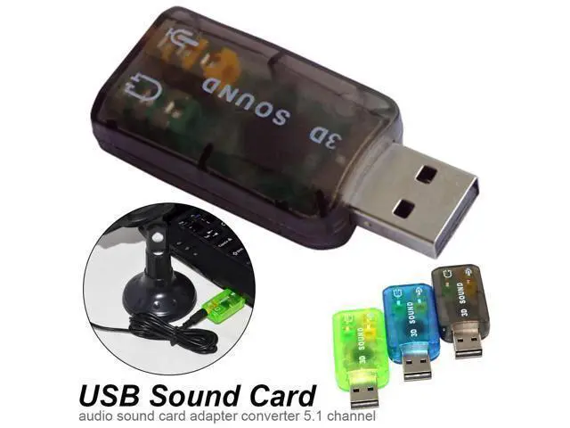 Alt view image 2 of 6 - 5.1-Channel w/3.5mm Sound Card External USB Sound Card Audio Card Adapter Computer Stereo Mic Audio USB Converter For PC